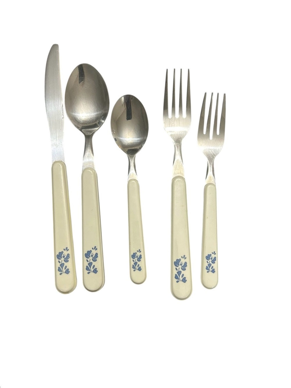 vintage MCM flatware 36 piece set identified as the Pfaltzgraff Yorktowne